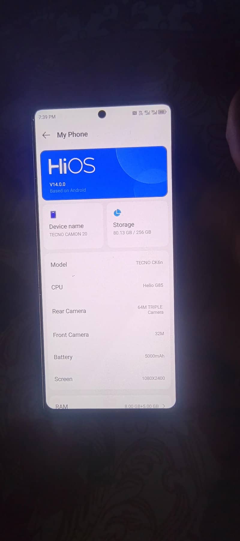 Tecno CAMON 20 1