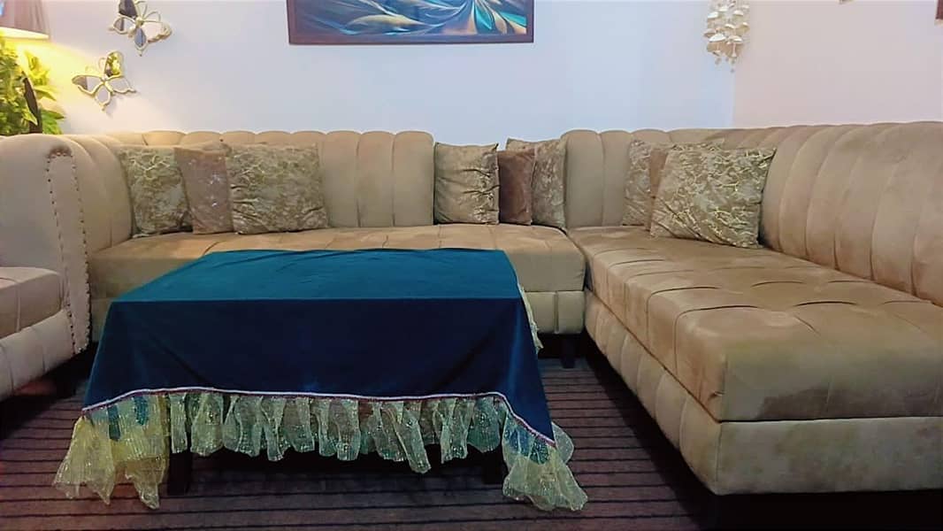 L SHAPED SOFA SET 4