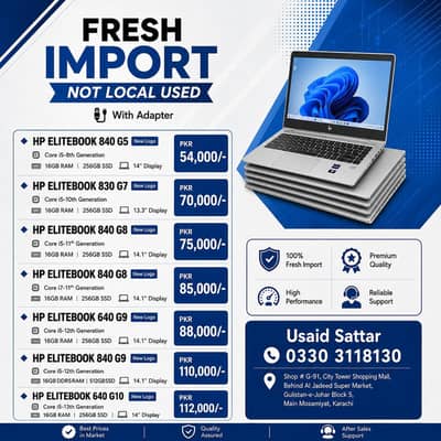 HP EliteBook 840 G5 | 830 G7 | 840 G8 | 640 G9 | 840 G9 | 640 G10 |