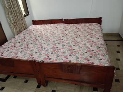2X Pure Wooden Single Beds with MEDICATED Mattresses