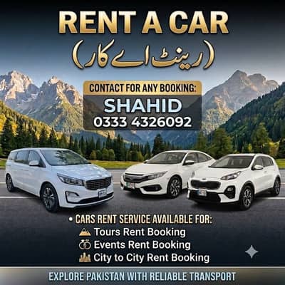 KIA Carnival 8 Seater for Rent - Tours & Events Rent Booking Available