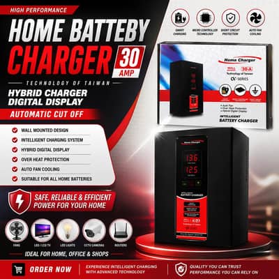 Battery charger 12 Volt Fast Charger 12V 30A Automatic Home Charger