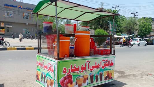 Rehri For Sale laddu khattian,dahi bhallay wala aluminium fram ke sath