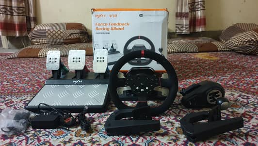 PXN V10 Racing Wheel | Force Feedback | Complete Set With Box