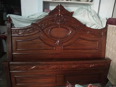 double bed pair wood