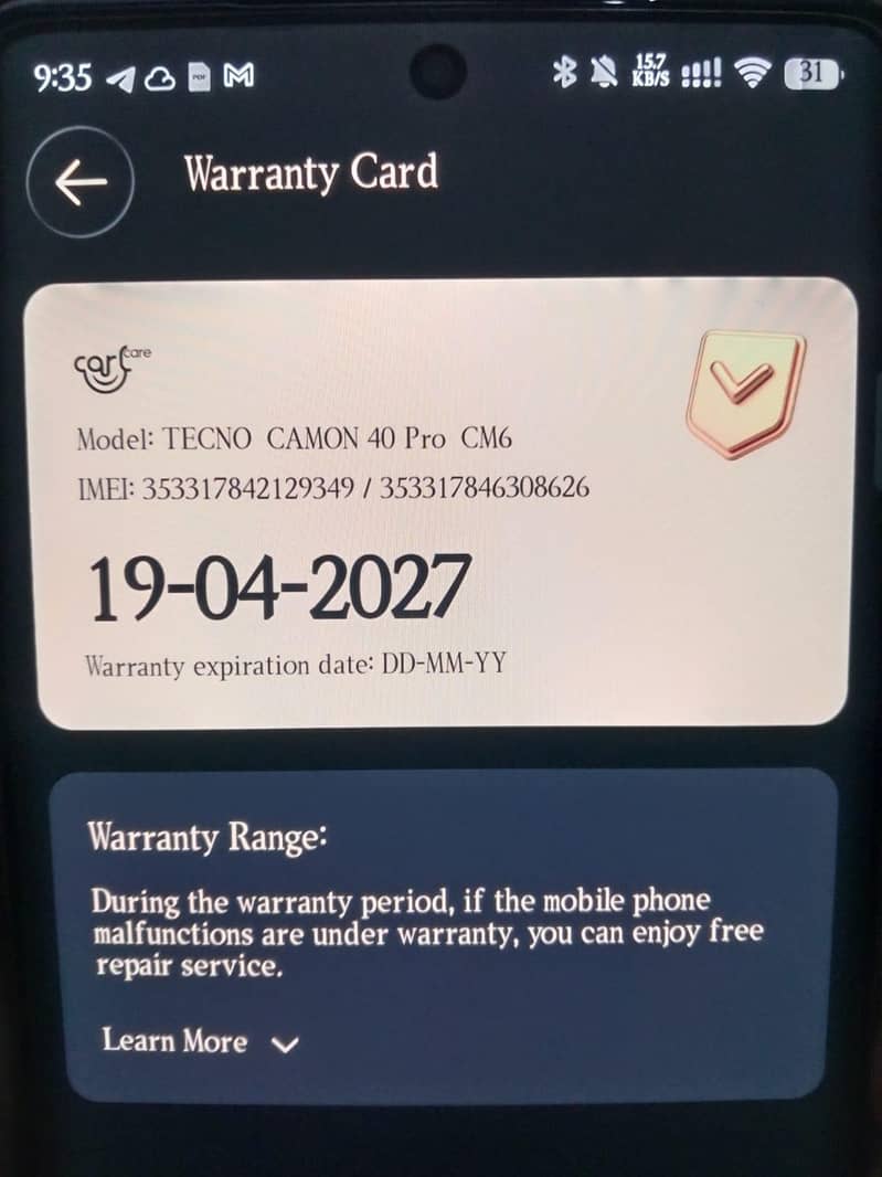 Tecno CAMON 40 Pro 10