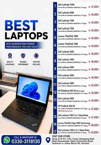 8th Generation Laptop starting from 37,000/- | Best Deals