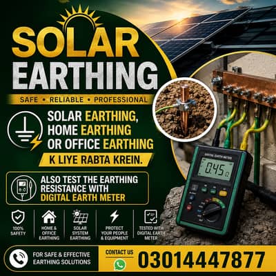 Solar, Home & Office Earthing Services | Digital Earth Resistance Test