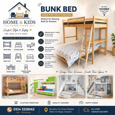 Kids Furniture - Bed Set - Bunker Bed - Kids Set - Bunk Bed - Kids Set