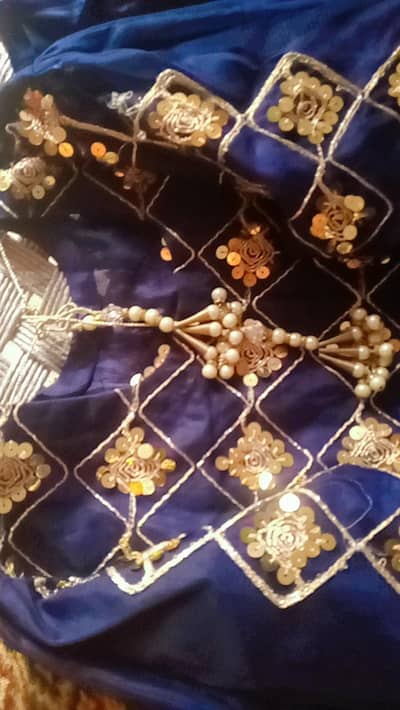 Royal Blue Fancy 3pc suit Medium -Gold Sequence -