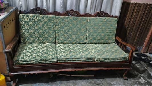 5 seater wooden sofa