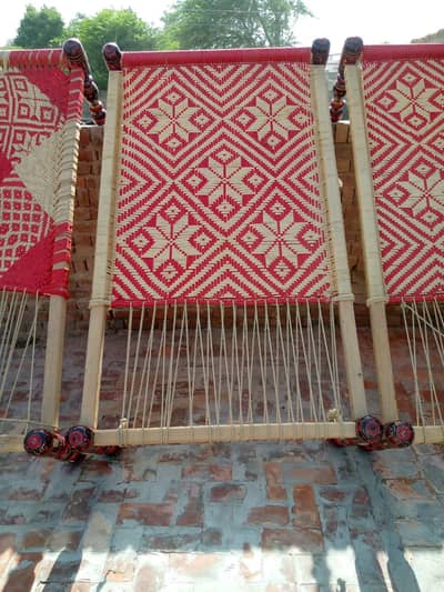 4 wooden charpai rangeen pawy
