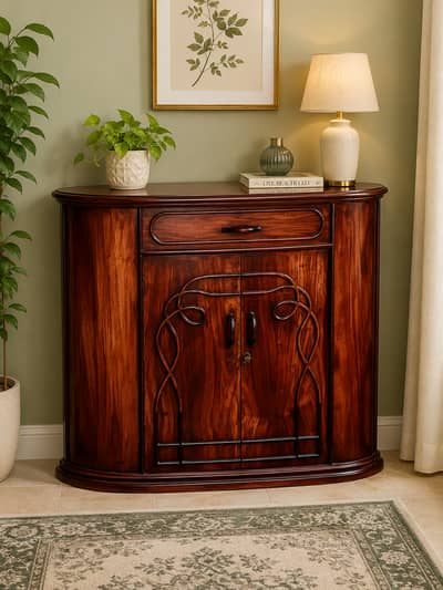 Wooden Corner Storage Cabinet | Elegant Design | Strong & Good Condit
