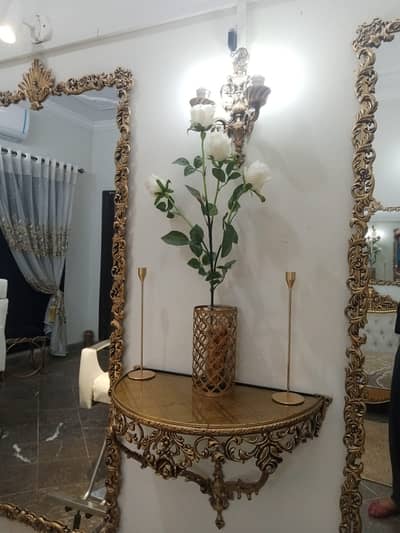 Golden Wall Consoles and Decorative Wall Lights for Sale