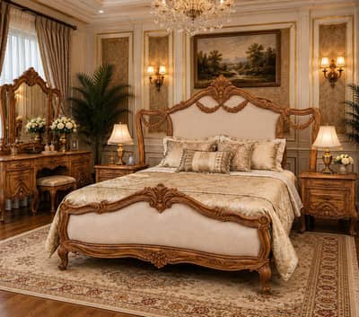 Kora royal design Bed 2 site table + 1 dressing frame