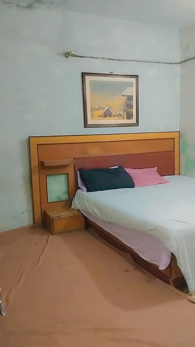 bed in wood