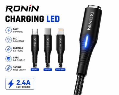 Ronin Charging Mobile Cable – Type C / Micro USB / iPhone – Original