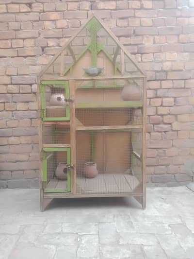 wooden cage for birds amd hens