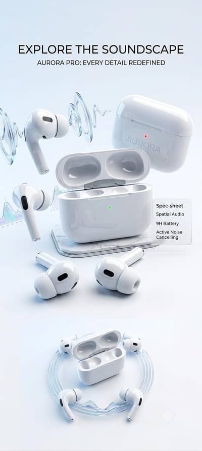 Wireless Earbuds (Brand New Condition) - Premium Sound & ANC