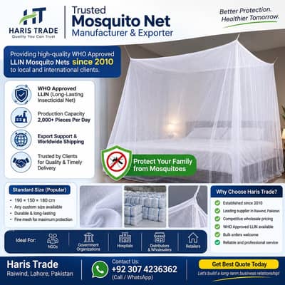 Mosquito Nets | Manufacturer & Exporter | Haris Trade Pakistan
