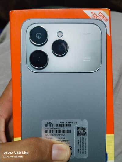 Tecno spark 40 6/128 gb 45 watt fast charger 10/10