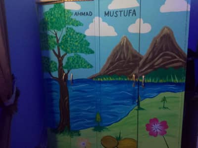 Kids 2 door wardrobe hand painted