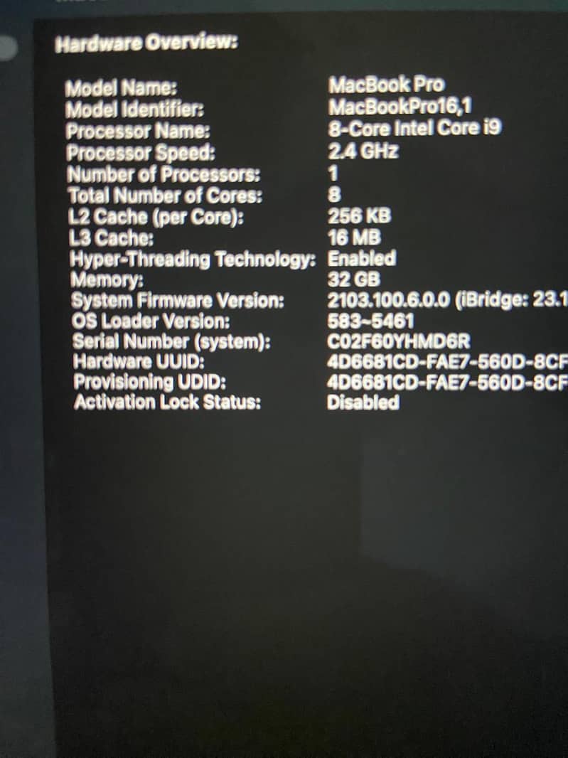 MacBook Pro 2019 6