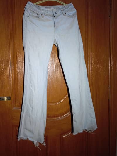 women H&M flare jeans denim