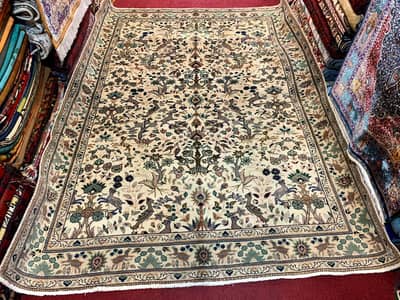 Handmade Persian Tribal Shikargah Rug |Double knot hunting Rug Carpets