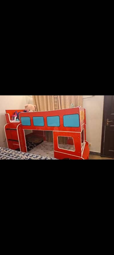 kids double bed with stairs