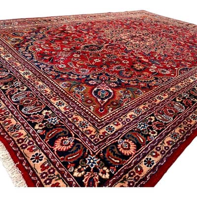handmade Irani Rugs | Persian Moud Carpet | 6x9 ft Vintage Handknotted