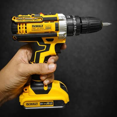 DeWalt 64V Cordless Electric Drill Machine with Battery & Carry Case