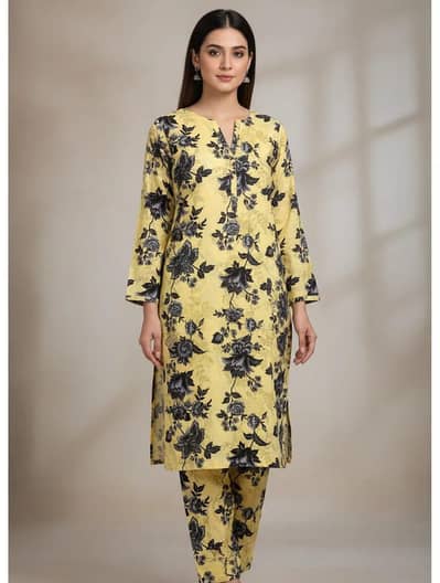 women stylish cotton 2 piece dreas