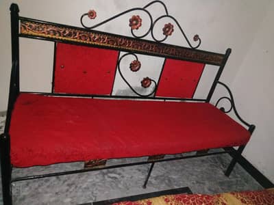 Queen Size Bed And Sofa ,Material  iron. . .