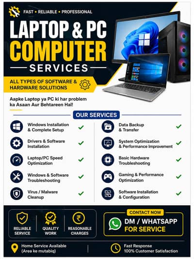 Laptop/PC Problem? We Can Fix It!