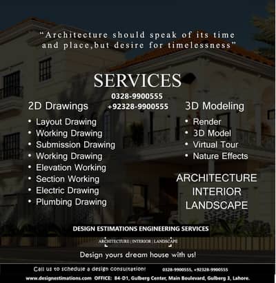 Architecture Interior design Cost Estimation Project Management BOQ