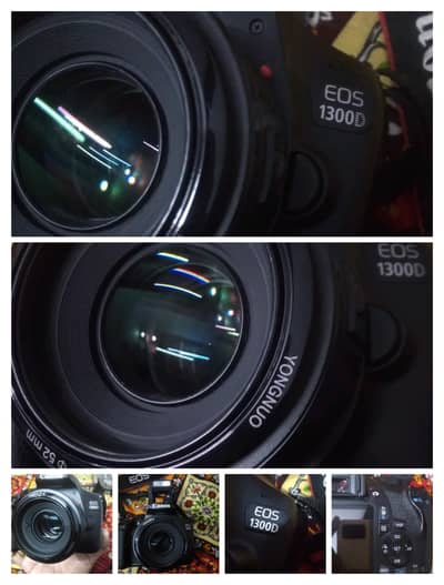 canon D1300 with 50mm lens