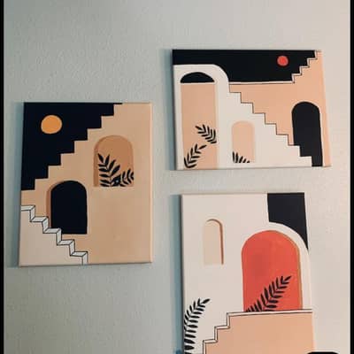 calligraphy and scenes painting