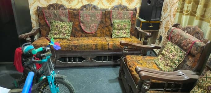 5 seater wooden sofa set