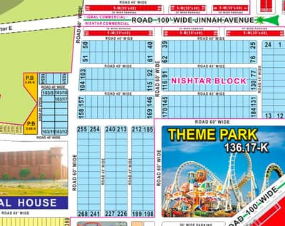 1 Kanal Plot for Sale Nishtar Block, Bahria Town Lahore