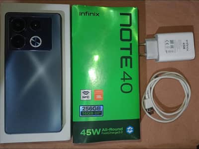 Infinix Note 40 8+8/256Gb Condition 10/10 with Genion Box & Charger