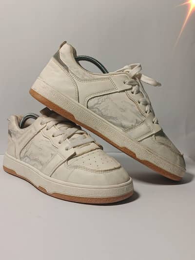Warrior Gum Sole Sneakers White Art Print UK[9]