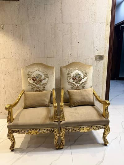 almost new solid sheesham chairs