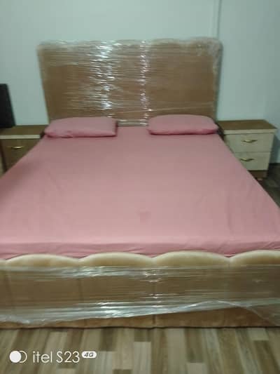 new bubble bed with mattress and 2 side tables for sale