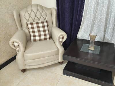 2 seater white colour sofa set