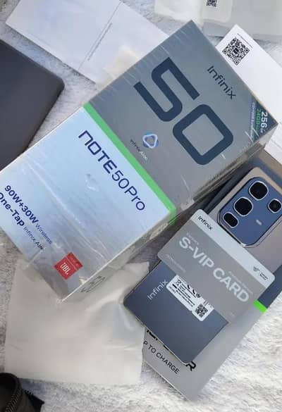 Infinix note 50 pro PTA approved with box 10/10 condition  water pack