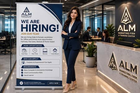 Male and Female apply for online work . boost your career
