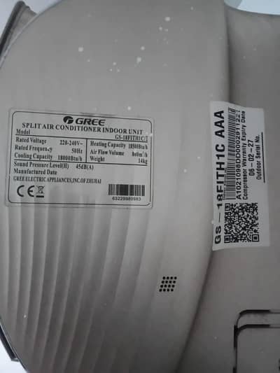 Gree inverter 1.5 new condition