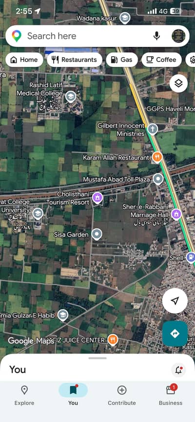74 Acres Prime Industrial Land for Sale Near Ferozepur Road, Mustafabad
