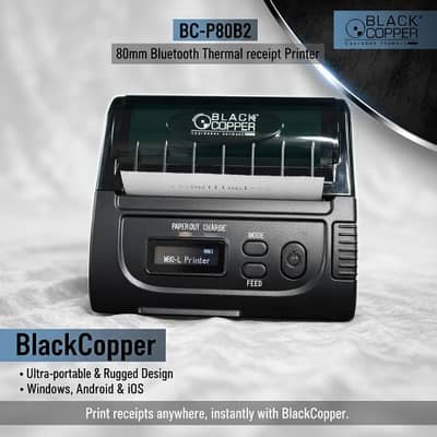 Black Copper 80mm Receipt Printer for Mobile and Computer